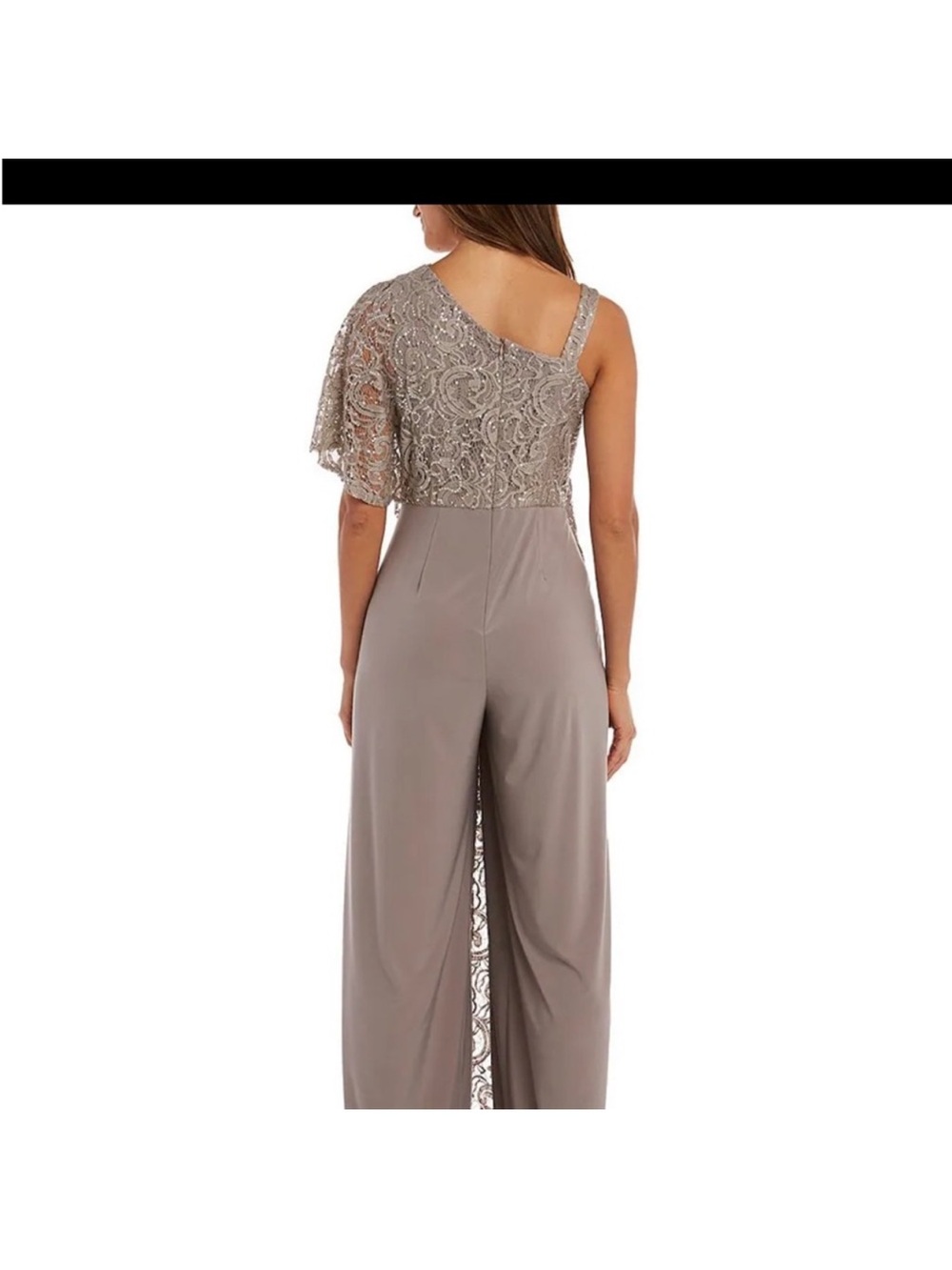 R & M RICHARDS One-Shoulder Lace Jumpsuit - Picture 13 of 13